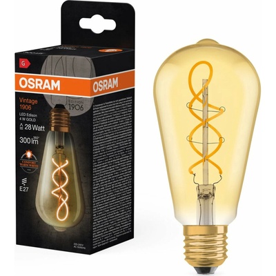 Osram LED žárovka Edison Vintage, 4 W, 300 lm, teplá bílá, E27