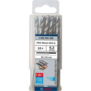 Bosch - Комплект свредла за метал, 6, 3 × 101 мм, 10 бр. 2608585498 (2608585498)
