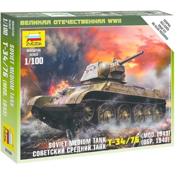 Zvezda T-34-76 mod.1943 Wargames WWII 6159 1:100