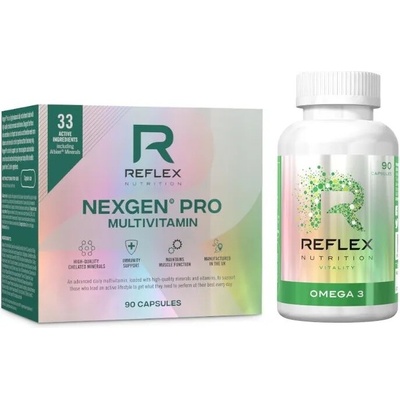 Reflex Nexgen PRO Multivitamín 90 kapslí NEW + Omega 3 90 kapslí
