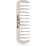 Revolution Haircare Natural Curl Wide Tooth Comb гребен за коса за чуплива и къдрава коса цвят White