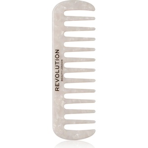Revolution Haircare Natural Curl Wide Tooth Comb гребен за коса за чуплива и къдрава коса цвят White