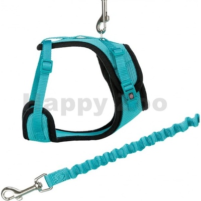 Trixie Postroj na kočku měkký a síťovaný s elastickým vodítkem XL 39 - 60 cm 100 cm – Zboží Mobilmania