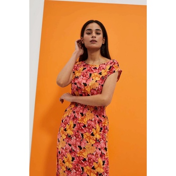 Moodo Макси рокля с флорален принт Moodo Moodo | Oranzhev | ЖЕНИ | XS