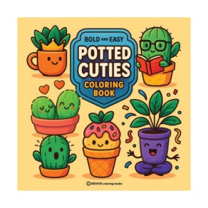 Bold & Easy Potted Cuties Coloring Book | Revive Coloring Books (ISBN: 9781834121611)