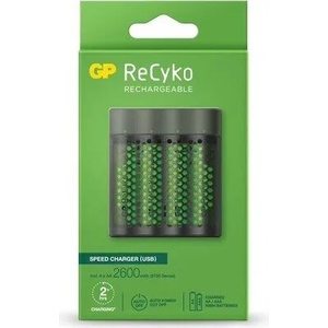 GP Batteries Зарядно устройство GP M451-270AAHCE-EB4, 4 AA, NiMH, 2700mAh, FAST (GP-C-M451-270AAHCE-EB4) - cybertrade Зарядно за батерии