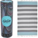Hello Towels памучна кърпа, Антрацид / Тюркоаз