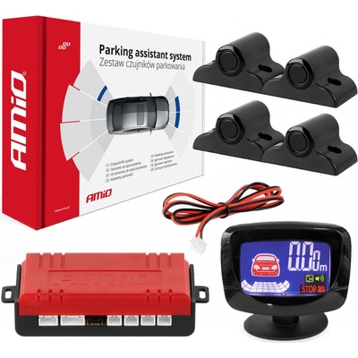 AMiO Asistenty parkování LED-GRAF 4 senzory černé TRUCK 19mm