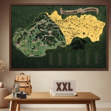 Giftio Stírací mapa Slovenská republika Deluxe XXL