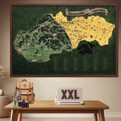 Giftio Stírací mapa Slovenská republika Deluxe XXL