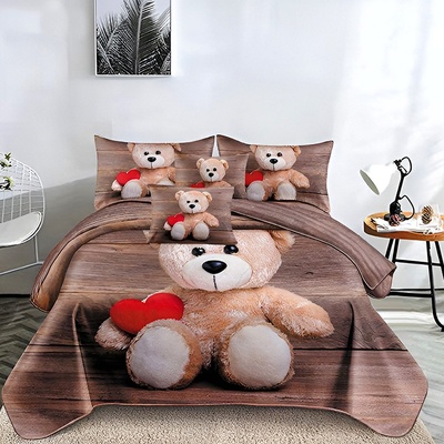 EmonaMall Двулицево спално бельо 3D EmonaMall, 6 части (реално изображение) - Модел S19026 (S19026-1600c4)