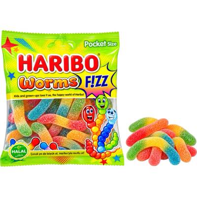 Haribo Kyselé ovocné želé žížaly 80 g