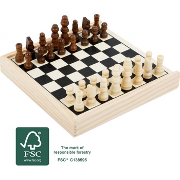 Small Foot Dřevěné cestovní šachy