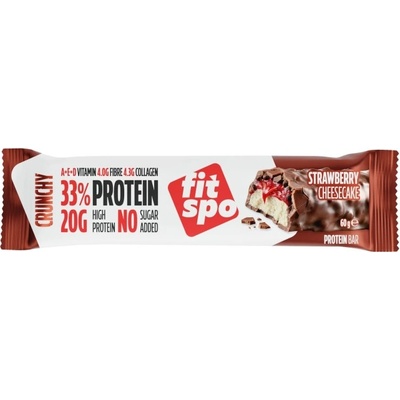 FIT SPO Crunchy | Protein Bar [60 грама] Ягодов Чийзкейк