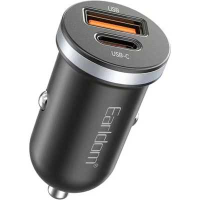 Earldom Зарядно устройство за кола Earldom ES-CC27, 30W, USB, Type-C, Черен - 40353