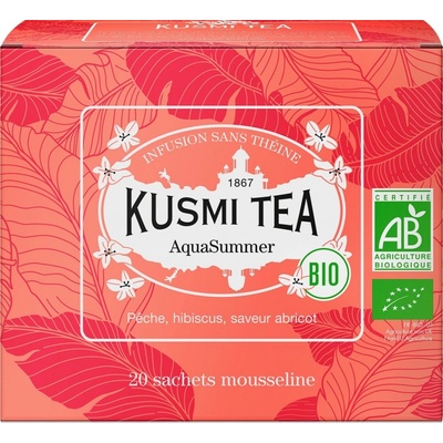 Kusmi Tea Sypaný Bio organický bylinný čaj AquaSummer 20 vrecúšok