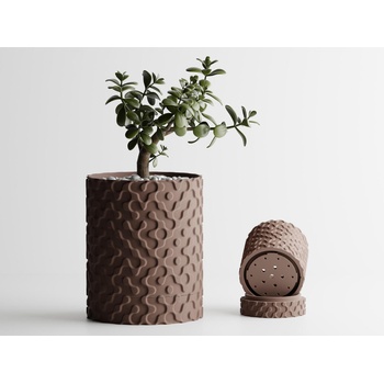 Декоративна саксия Nevada тъмнокафяв мат