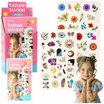 LEAN Toys Temporary Tattoo Set for Kids Flower Designs 60 Patterns
