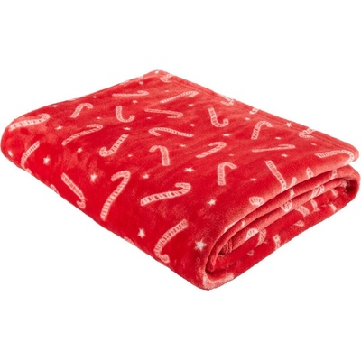 Catherine Lansfield Deka s vianočným motívom z mikroplyšu Candy Cane 130x170