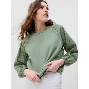 GAP Vintage soft суитчър с мадейра GAP GAP | Zelen | ЖЕНИ | XXS