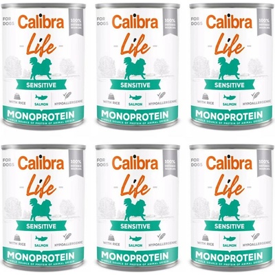 Calibra Life Dog Adult Sensitive Salmon with Rice 6 x 400 g