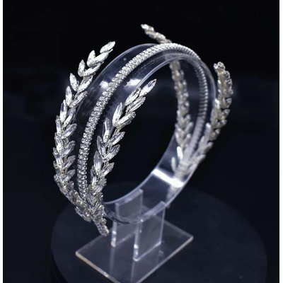 Naishide Jewelry Krystalová čelenka do vlasů s větvičkami Druh barvy: Stříbrná