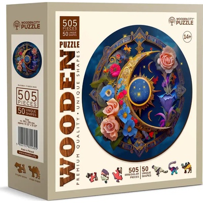 WOODEN CITY Dřevěné Květinový Měsíc HE-0180-XL 505 dílků