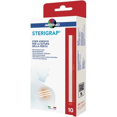 STERIGRAP Náplasťové stehy sterilní 100 x 6 mm 10 ks