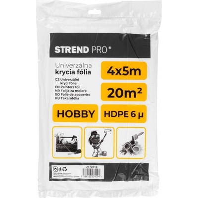 Slovakia Trend Strend Pro 2172818 - Fólia krycia Strend Pro Hobby, maliarska, 4x5 m, 6µ, zakrývacia