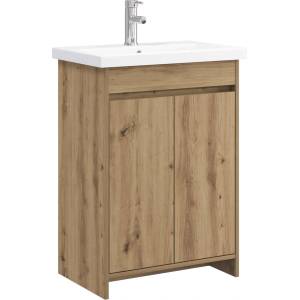 vidaXL Комплект мебели за баня Дъб артизан 61 x 40 x 84, 5 см (3404281)