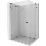 Mexen Lunar L душ кабина, лява 90 x 80 см, прозрачна, розово злато - 834L-090-080-60-00-L (834L-090-080-60-00-L)