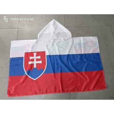 Originální tělová vlajka s kapucí (150x90cm, 3x5ft) - Slovensko