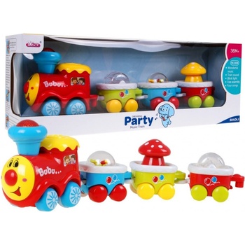 Majlo Toys Interaktívny vláčik so svetlami a zvukmi Party Train