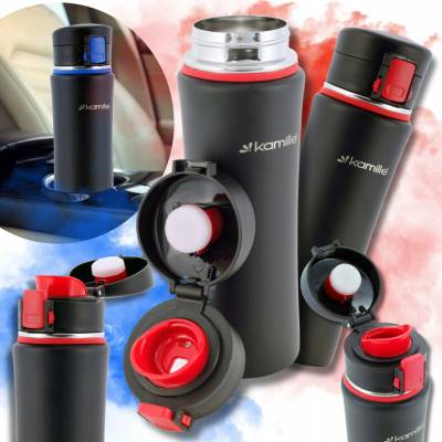 Kamille Termohrnek černo zelený 500 ml