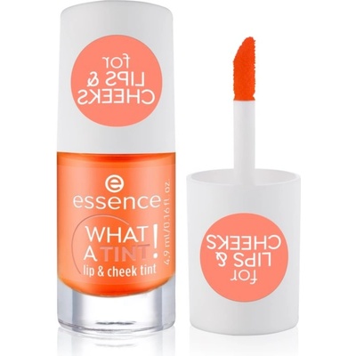 essence WHAT A TINT! tekutá lícenka a lesk na pery 03 Peachy Vibes 4,9 ml