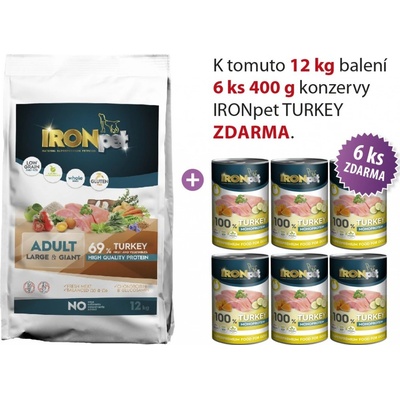 IRONpet Turkey Large & Giant Adult 12 kg