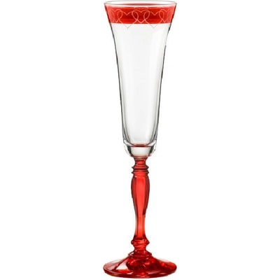 Bohemia Crystal Sklenice na šampaňské Victoria Love 40727/K0106/ set po 2 x 180 ml