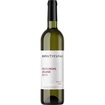 Mrva & Stanko Veltlínske Zelené Kryo Suché biele 2023 13% 0,75 l (čistá fľaša)