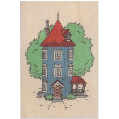 Dřevěná pohlednice Anglo-Nordic Moomin house