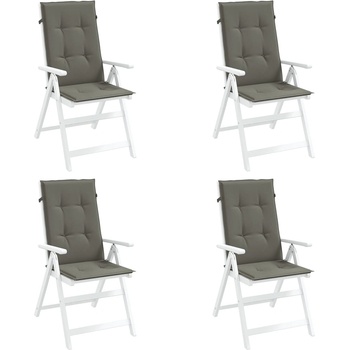 Image 1 of vidaXL Възглавници за стол 4 бр меланж тъмносиви 120x50x4 см плат (4002416)