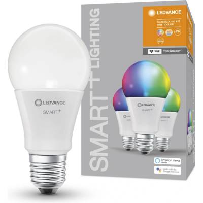Ledvance Sada 3x inteligentná LED žiarovka SMART+ WIFI, E27, A100, 14W, 1521lm, 2700-6500K, teplá-studená biela, RGB