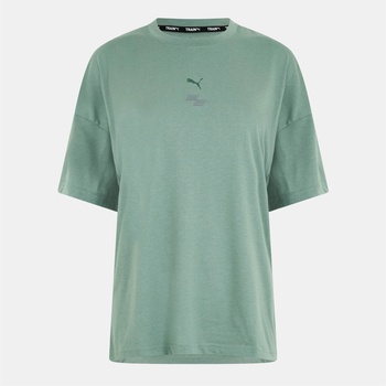 PUMA Women's Hyrox Short-Sleeve Performance Gym Top - Eucalyptus