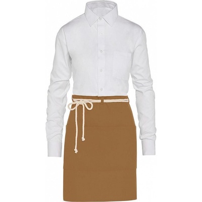 SG Accessories Bistro Ex JASSZ Bistro Krátká keprová zástěra Corsica se šňůrkou a kapsou Béžová