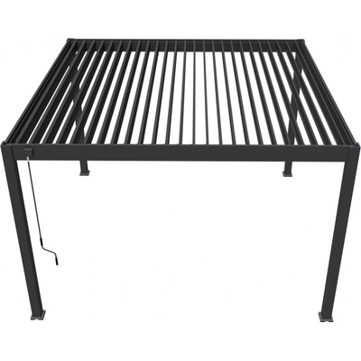 Outdoor Creations Hliníková pergola s lamelami HORIZON PRIME 400x400cm 4 stojky Antracit