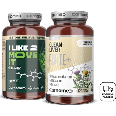 CarnoMed Naturálny kolagén z vaječných membrán I like 2 MOVE IT 120 kapsúl + Clean Liver FORTE 120 kapsúl
