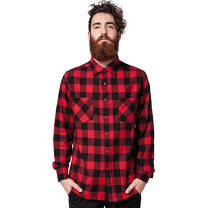 Urban classics мъжка риза URBAN CLASSICS - Проверих Фланел - TB297-blk/red