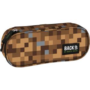 BackUP Овален ученически несесер BackUp A - Pixel Craft, 1 цип (93274)