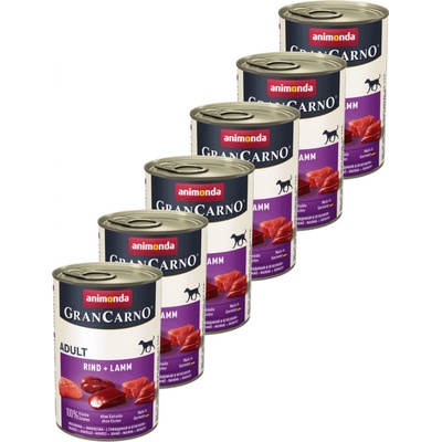 Animonda Gran Carno Adult hovädzie & jahňacie 6 x 400 g
