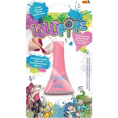EP line Lukky Lak na nehty Lollipopz dětský Korálově růžový slupovací 5,5ml na kartě t11175 – Zboží Dáma