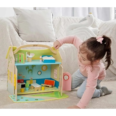 Classic World Преносима дървена къщичка за игра - Classic World